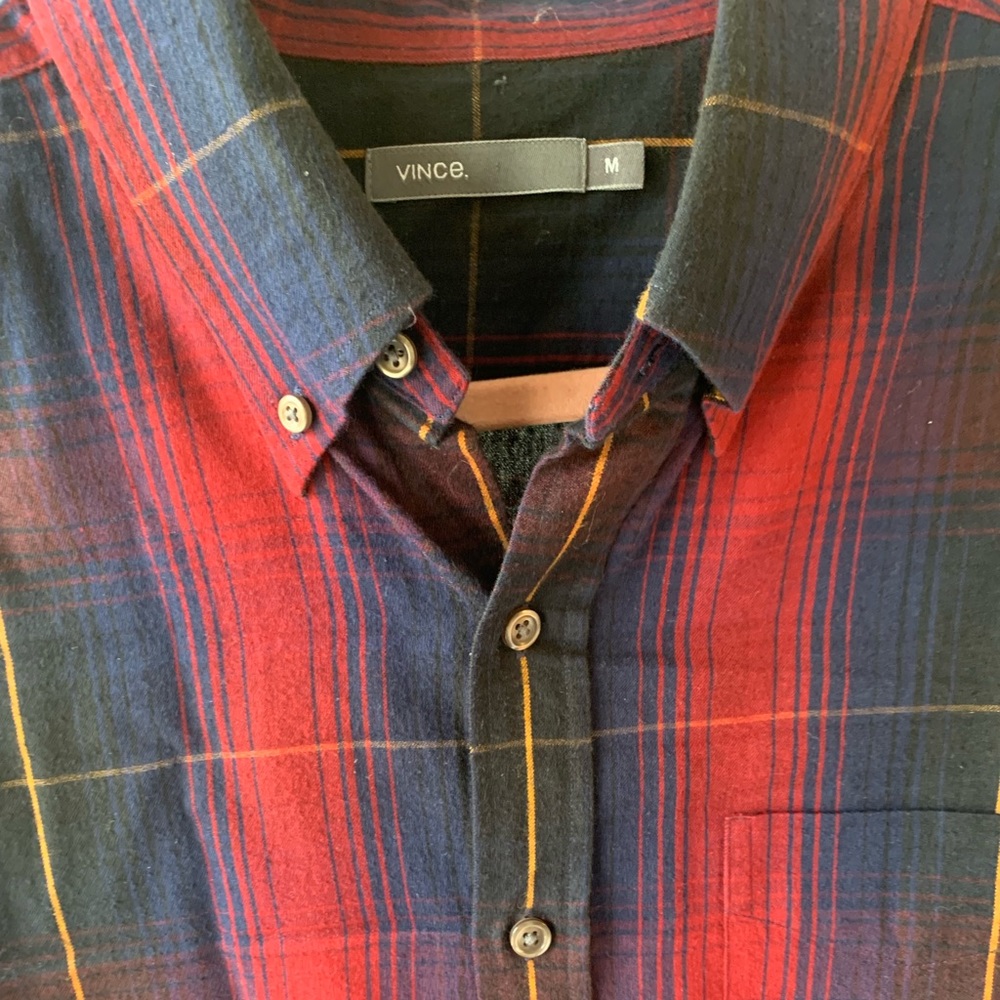 Vince Plaid Button Down - image 5